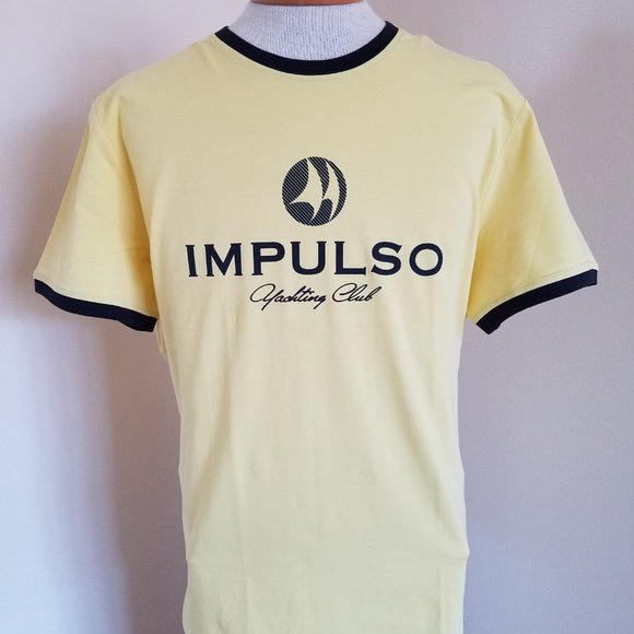 NWT Men's Impulso Yachting Club Yellow T-shirt Shirt Size 58/3XL - Picture 7 of 13